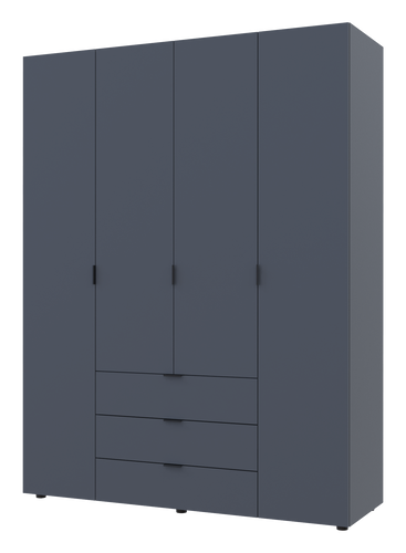 Шкаф для одежды Гелар Doros Графит 4 ДСП 155х49,5х203,4