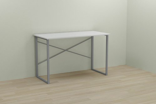 Компьютерный стол Ferrum-decor Дейв 75x100x60 серый ДСП Белое 16мм