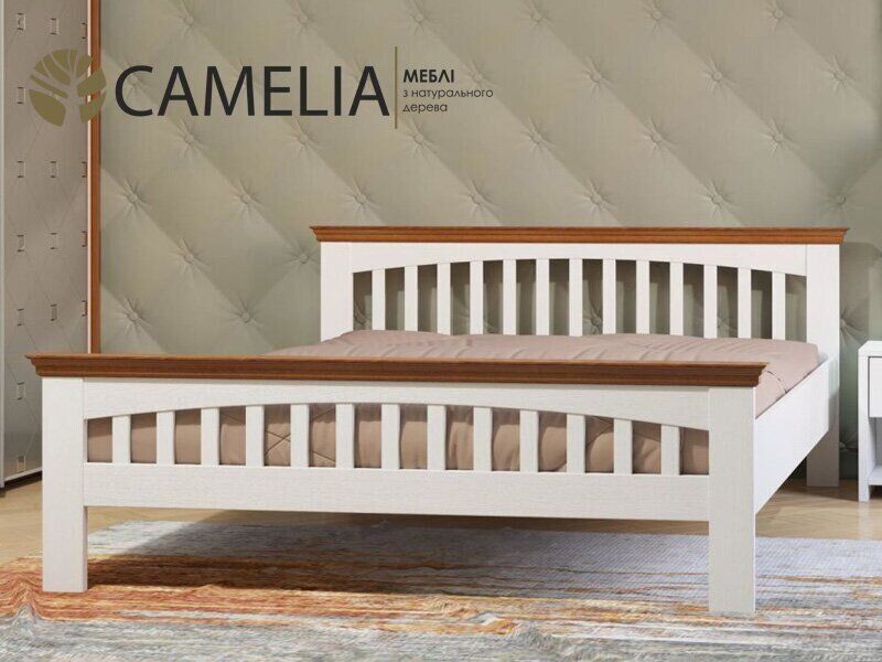 Ліжко односпальне Camelia Лаванда 120х190 см бук колір: Яблуня (олія)