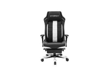 Кресло для геймеров DXRACER CLASSIC OH/CA120/NW + подножка (чёрное/белые вставки)
