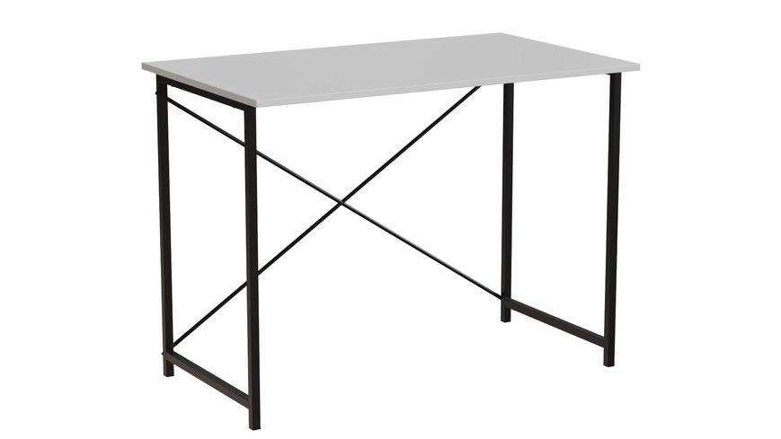 Стол письменный Line Лайт Ferrum-decor 750x1000x600 Черный металл ДСП Белый 16 мм (LINE108)