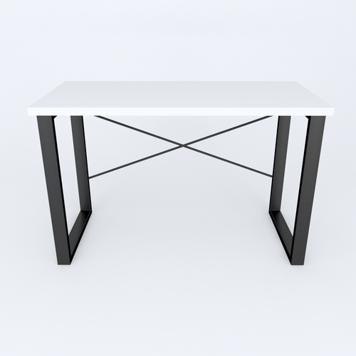 Письменный стол Ferrum-decor Драйв 750x1200x600 Черный металл ДСП Белый 32 мм (DRA148)