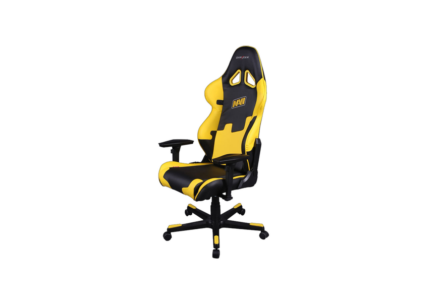Кресло для геймеров DXRACER RACING OH/RE21/NY/NAVI (чёрное/желтые вставки)