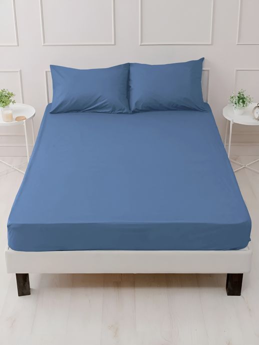 Простынь на резинке Good-Dream microfiber Blue 160х200 см
