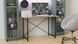 Стол письменный Line Лайт Ferrum-decor 750x1200x500 Черный металл ДСП Дуб Сонома 16 мм (LINE118)