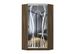 Шкаф-купе угловой Зеркало с рисунком пескоструй - Габариты: 120х240х45 см; Ящички: Да; Цвет: Венге магия; Профиль: Стандартный (Серебро)