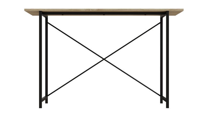 Стол письменный Line Лайт Ferrum-decor 750x1200x500 Черный металл ДСП Дуб Сонома 16 мм (LINE118)