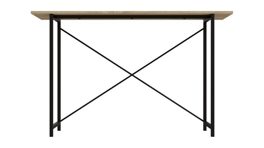 Стол письменный Line Лайт Ferrum-decor 750x1200x500 Черный металл ДСП Дуб Сонома 16 мм (LINE118)