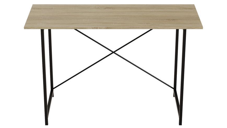 Стол письменный Line Лайт Ferrum-decor 750x1200x500 Черный металл ДСП Дуб Сонома 16 мм (LINE118)
