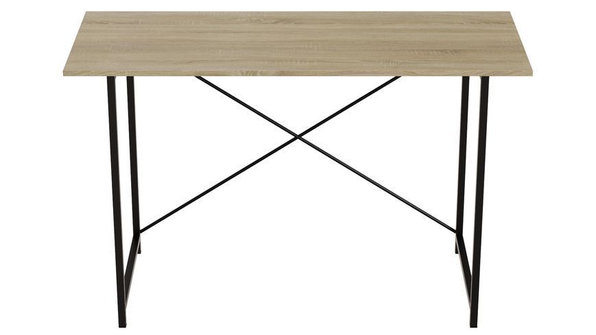 Стол письменный Line Лайт Ferrum-decor 750x1200x500 Черный металл ДСП Дуб Сонома 16 мм (LINE118)