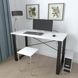 Письмовий стіл Ferrum-decor Драйв 750x1000x600 Чорний метал ДСП Білий 16 мм (DRA001)
