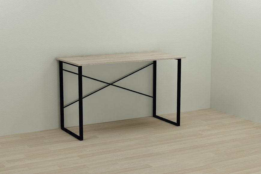 Компьютерный стол Ferrum-decor Дейв 75x140x60 черный ДСП Дуб Сонома 16мм