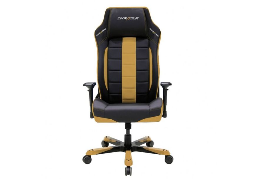 Кресло для геймеров DXRACER BOSS OH/BF120/NC (чёрное /коричневые вставки)