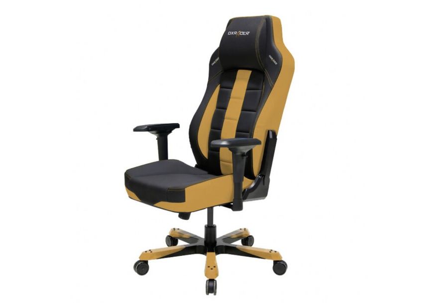 Кресло для геймеров DXRACER BOSS OH/BF120/NC (чёрное /коричневые вставки)