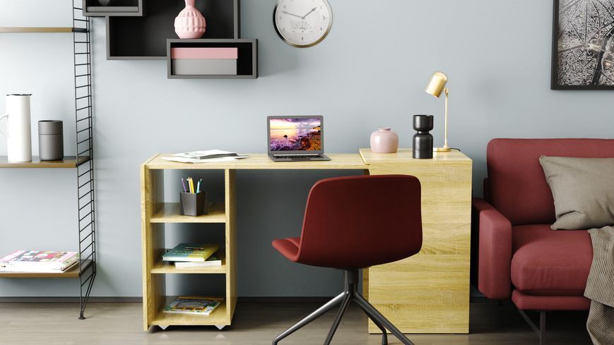 Стіл-тумба трансформер Смарт 1/1 Ferrum-decor 750x1450x500 ДСП Дуб Сонома 16 мм (SMART004)