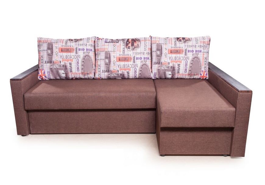 Угловой диван Виктория 142х190 см, обивка ткань: 1