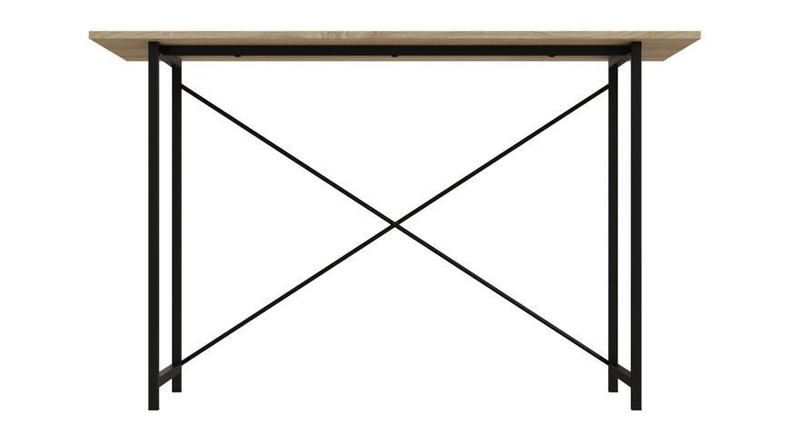 Стол письменный Line Лайт Ferrum-decor 750x1200x600 Черный металл ДСП Дуб Сонома 16 мм (LINE125)