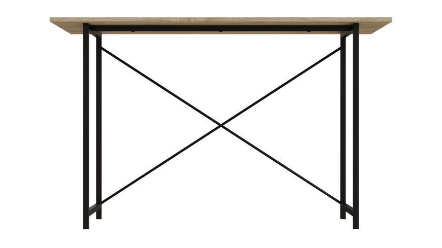 Стол письменный Line Лайт Ferrum-decor 750x1200x600 Черный металл ДСП Дуб Сонома 16 мм (LINE125)