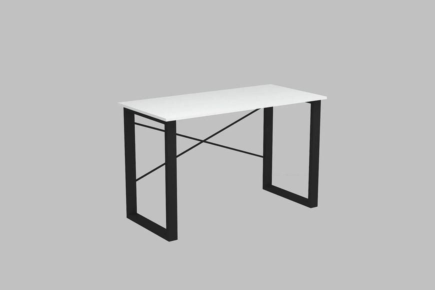 Письмовий стіл Ferrum-decor Драйв 750x1400x700 Чорний метал ДСП Білий 16 мм (DRA106)