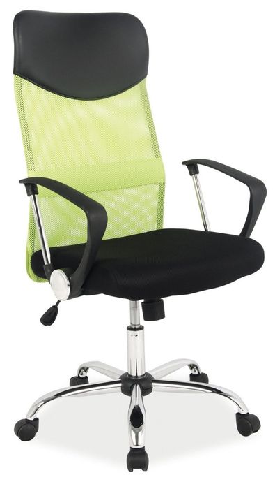 Кресло поворотное Q-025 зеленое/черное