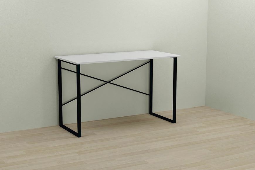 Компьютерный стол Ferrum-decor Дейв 75x120x60 черный ДСП Белое 16мм