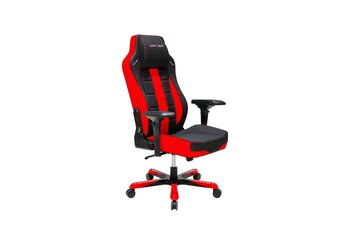 Кресло для геймеров DXRACER BOSS OH/BF120/NR (чёрное/красные вставки)