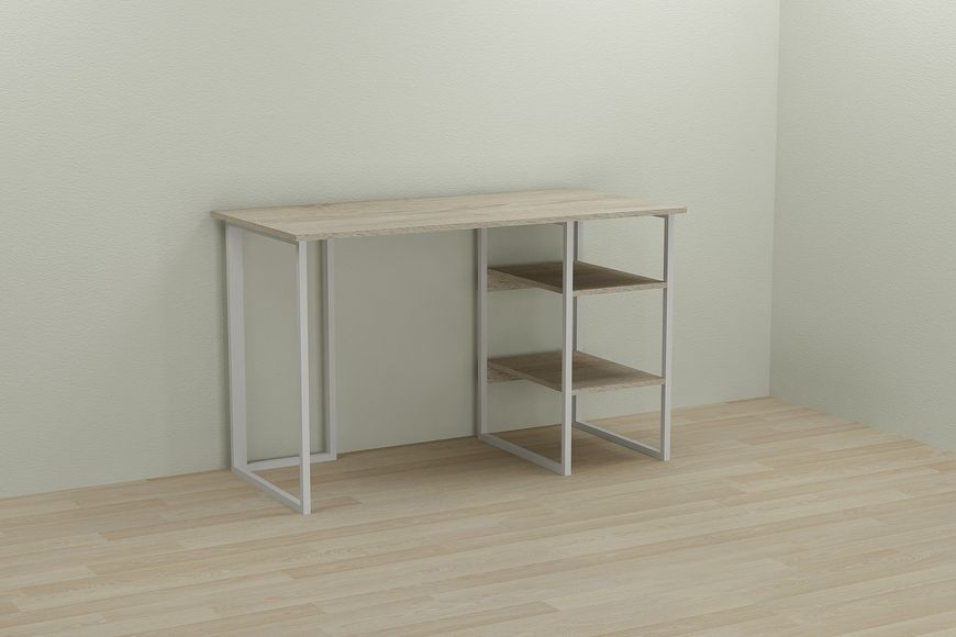 Компьютерный стол Ferrum-decor Кевин 75x140x70 белый ДСП Дуб Сонома 16мм