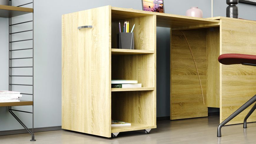 Стіл-тумба трансформер Смарт 1/2 Ferrum-decor 750x1450x600 ДСП Дуб Сонома 16 мм (SMART011)