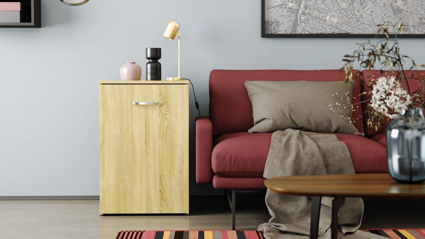 Стіл-тумба трансформер Смарт 1/2 Ferrum-decor 750x1450x600 ДСП Дуб Сонома 16 мм (SMART011)