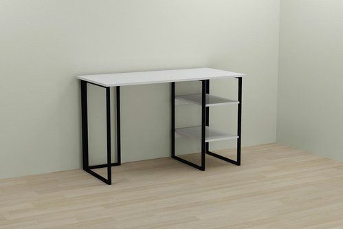 Комп'ютерний стіл Ferrum-decor Кевін 75x100x60 чорний ДСП Біле 16мм