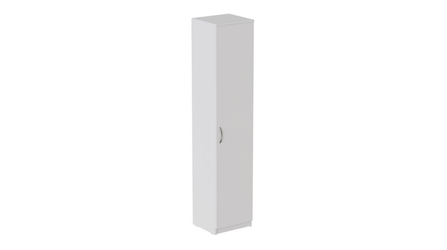 Пенал Анжело Ferrum-decor на 5 полок с дверью 1900x400x380 ДСП Белый 16 мм (ANG1007)