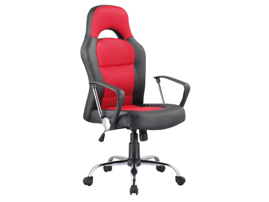 Кресло поворотное Q-033 черное/красное