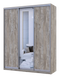 Шафа купе Doros Сіті Лайт Дуб Cонома 2 ДСП / 1 Дзеркало 180х60х225 (41070010)