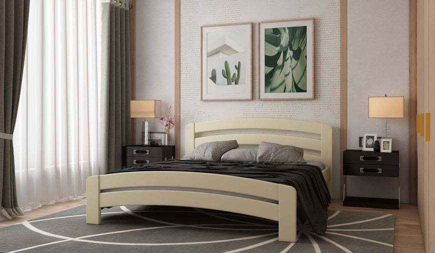 Ліжко Stemma Ліра 140х200, з шухлядами, колір Горіх темний
