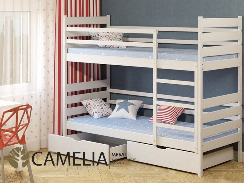 Двох'ярусне ліжко Camelia Ларікс 80х190 см дуб колір: Білений (олія)