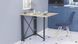 Стіл-книжка трансформер Оріон 1 Ferrum-decor 750x810x730 Чорний метал ДСП Дуб Сонома 16 мм (ORI104)