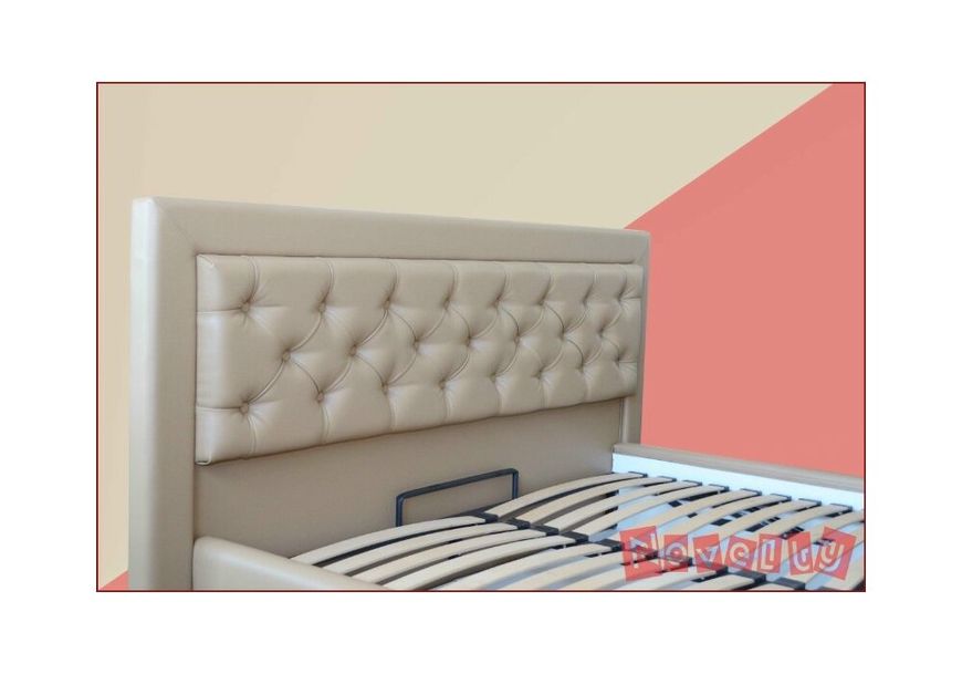 Кровать Новелти Аполлон с подъемным механизмом 140х200; Категория ткани обивки: 5; Количество ламелей: 21 штук; Ножки: Металл, 5 см