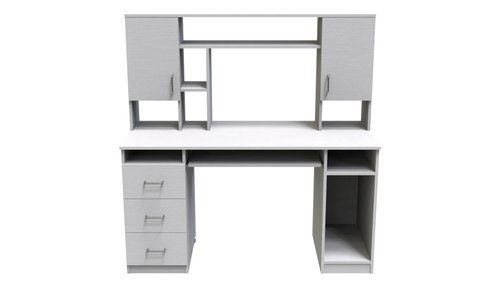 Стіл комп'ютерний Анжело Ferrum-decor 1400x1422x600 ДСП Білий 16 мм (STO110)
