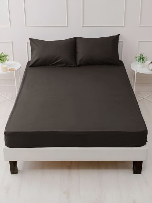 Простынь на резинке Good-Dream microfiber Brown 180х200 см