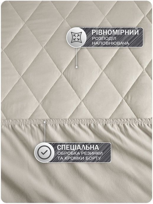 Наматрасник Good-Dream Konfo Gold с резинкой по периметру 100x200 см