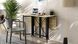Стол-книжка трансформер Спайдер Ferrum-decor 750x1150x880 Черный металл ДСП Дуб Сонома 16 мм (SPAR004)