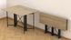 Стол-книжка трансформер Спайдер Ferrum-decor 750x1150x880 Черный металл ДСП Дуб Сонома 16 мм (SPAR004)