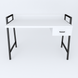 Письмовий стіл Ferrum-decor Комфорт 750x1200x600 Чорний метал ДСП Білий 32 мм (KOMF022)