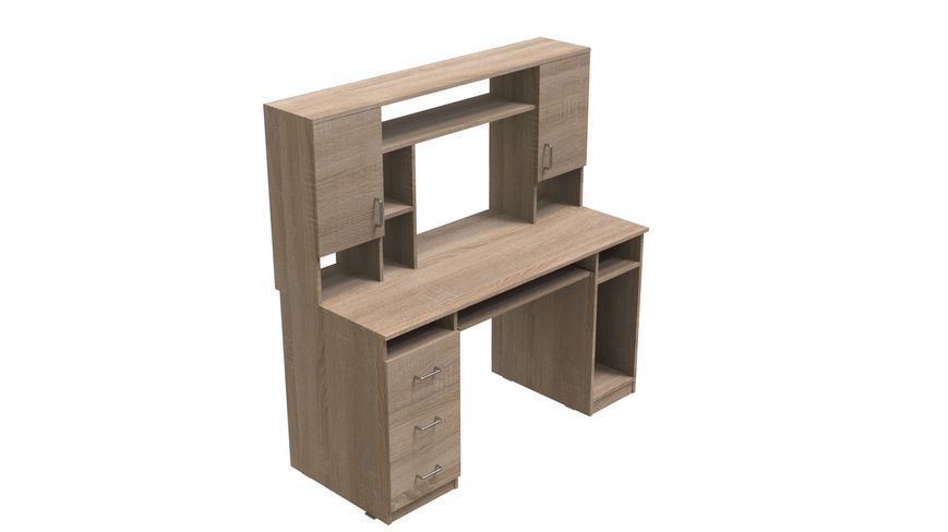 Стіл комп'ютерний Анжело Ferrum-decor 1400x1422x600 ДСП Дуб Сонома 16 мм (STO113)