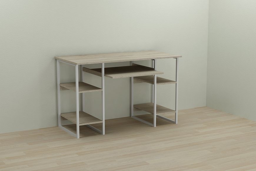 Компьютерный стол Ferrum-decor Тим 75x120x70 белый ДСП Дуб Сонома 16мм