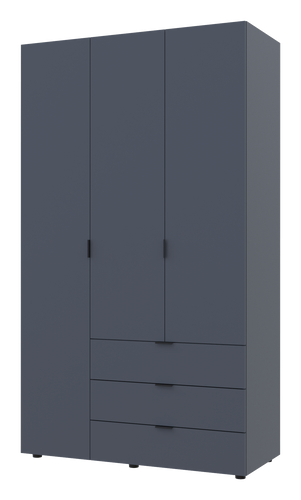 Шкаф для одежды Гелар Doros Графит 3 ДСП 116,2х49,5х203,4