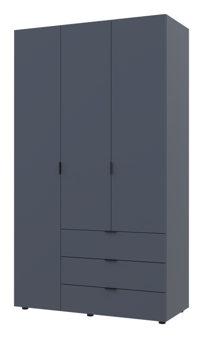 Шкаф для одежды Гелар Doros Графит 3 ДСП 116,2х49,5х203,4