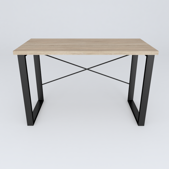 Письмовий стіл Ferrum-decor Драйв 750x1000x600 Чорний метал ДСП Дуб Сонома 32 мм (DRA130)