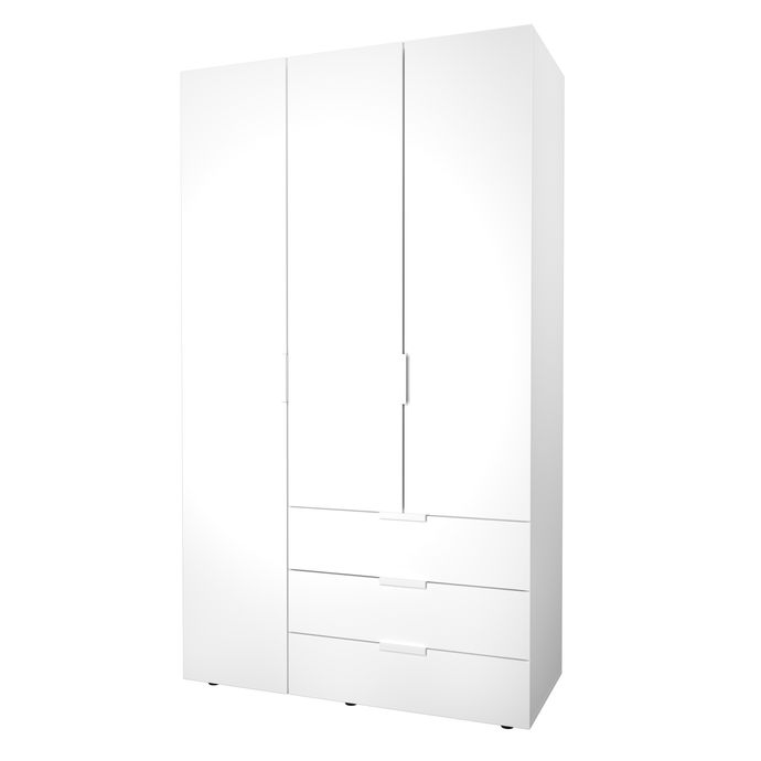 Шкаф для одежды Гелар Doros Белый 3 ДСП 116,2х49,5х203,4