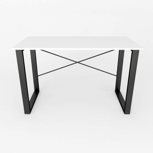 Письмовий стіл Ferrum-decor Драйв 750x1200x700 Чорний метал ДСП Білий 16 мм (DRA085)